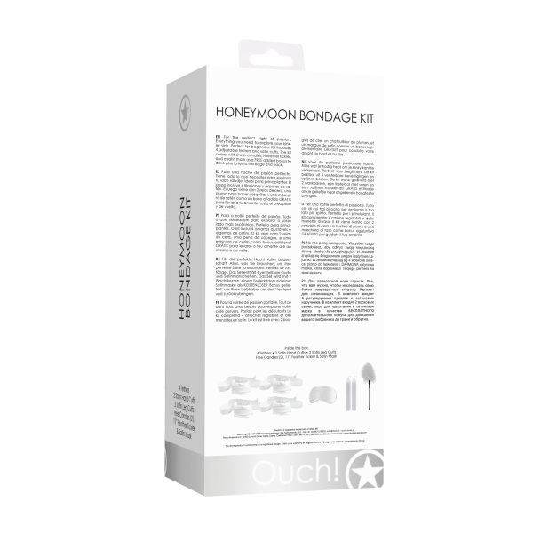 KIT DE RESTRIÇÃO HONEYMOON BONDAGE KIT OUCH! BRANCO - Image 3