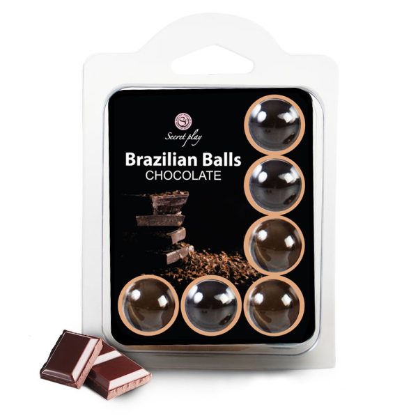 BOLAS LUBRIFICANTES BEIJÁVEIS BRAZILIAN BALLS SABOR A CHOCOLATE 6 x 4GR - Image 2