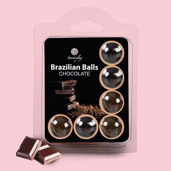 BOLAS LUBRIFICANTES BEIJÁVEIS BRAZILIAN BALLS SABOR A CHOCOLATE 6 x 4GR - Image 3