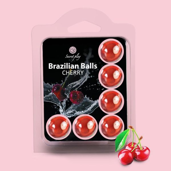 BOLAS LUBRIFICANTES BEIJÁVEIS BRAZILIAN BALLS SABOR A CEREJA 6 x 4GR - Image 3