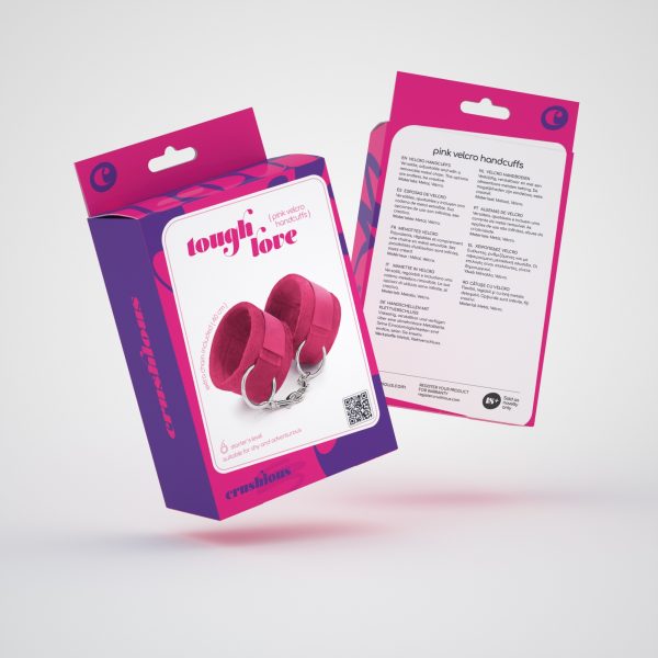 ALGEMAS DE VELCRO TOUGH LOVE COM CORRENTE DE 40CM EXTRA CRUSHIOUS ROSA - Image 5