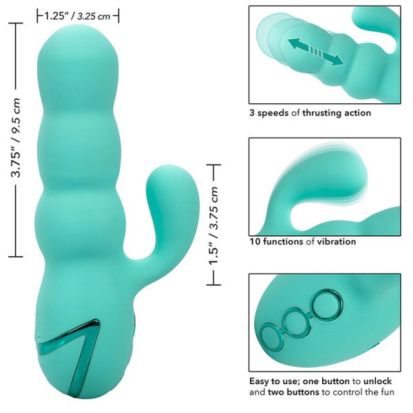 VIBRADOR DEL MAR DIVA RABBIR AQUA GREEN - Image 9