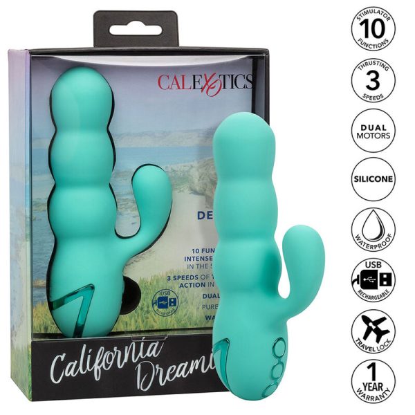 VIBRADOR DEL MAR DIVA RABBIR AQUA GREEN