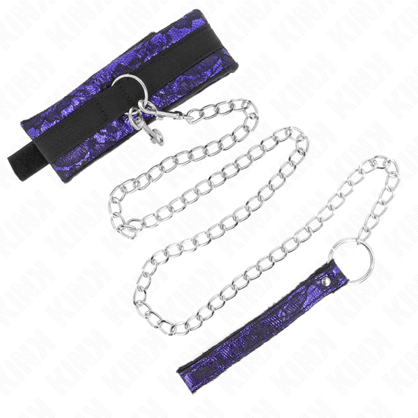COLAR EM NYLON E RENDA E VELUDO COM TRELA (105 CM + 44 X 5,5 CM) - Image 2