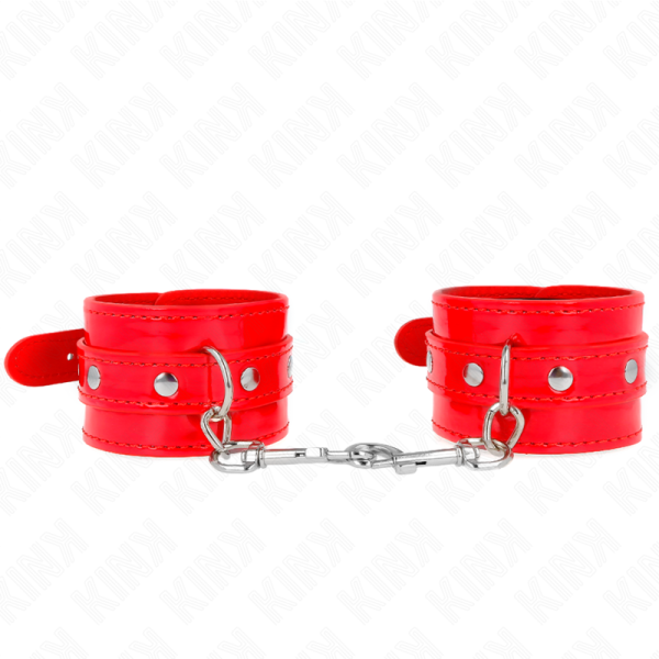 ALGEMAS AJUSTÁVEIS DE COURO VERMELHO