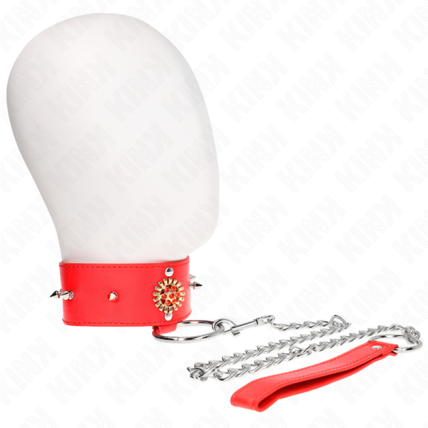 COLAR DE PORMENOR VERMELHO E TRELA (65 CM + 35-51 CM X 7 CM) - Image 2