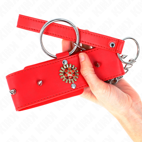 COLAR DE PORMENOR VERMELHO E TRELA (65 CM + 35-51 CM X 7 CM) - Image 5