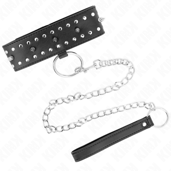 COLAR COM TACHAS E TRELA (65 CM + 36-43 CM X 5 CM) - Image 3