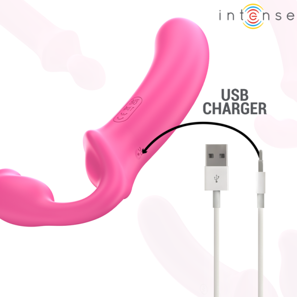 INTENSE - AMY DOUBLE VIBRATOR 20 CM ROSA CONTROLE REMOTO - Image 5